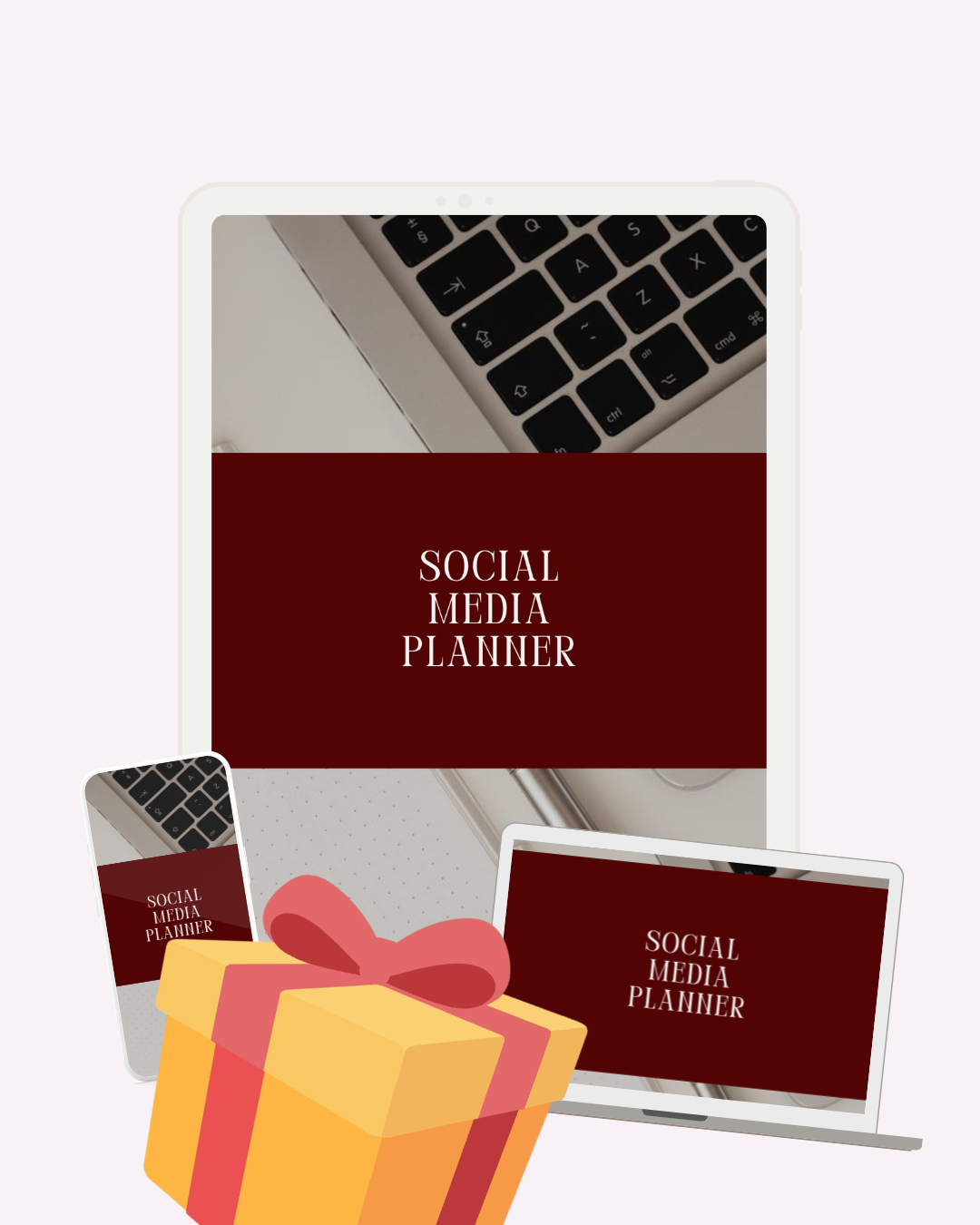 Social Media Planner digital guide displayed across devices