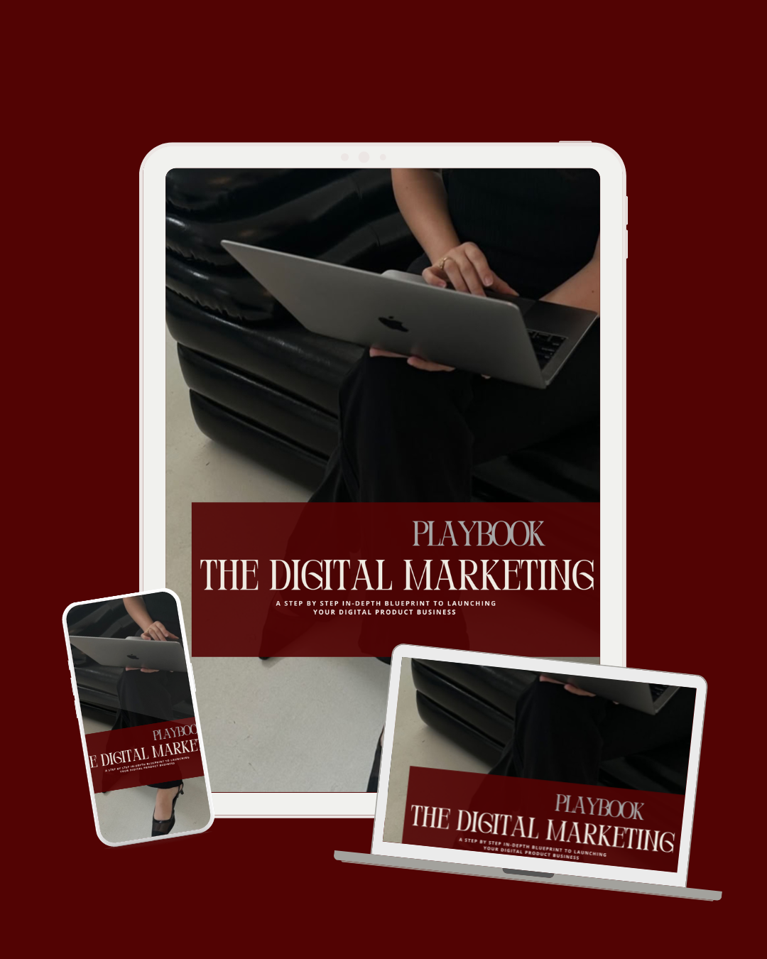 The Digital Marketing Playbook digital guide displayed across devices