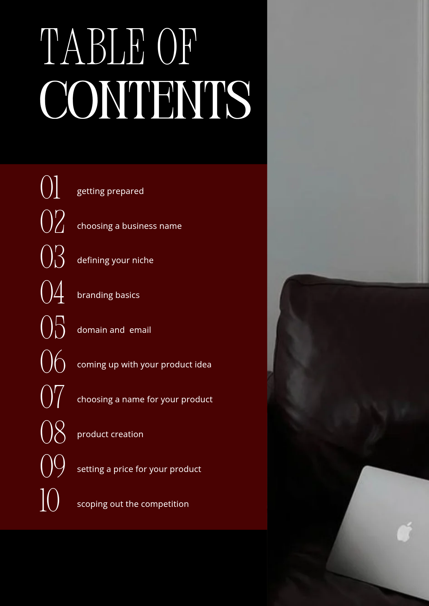 Digital Wealth Guide contents, part one